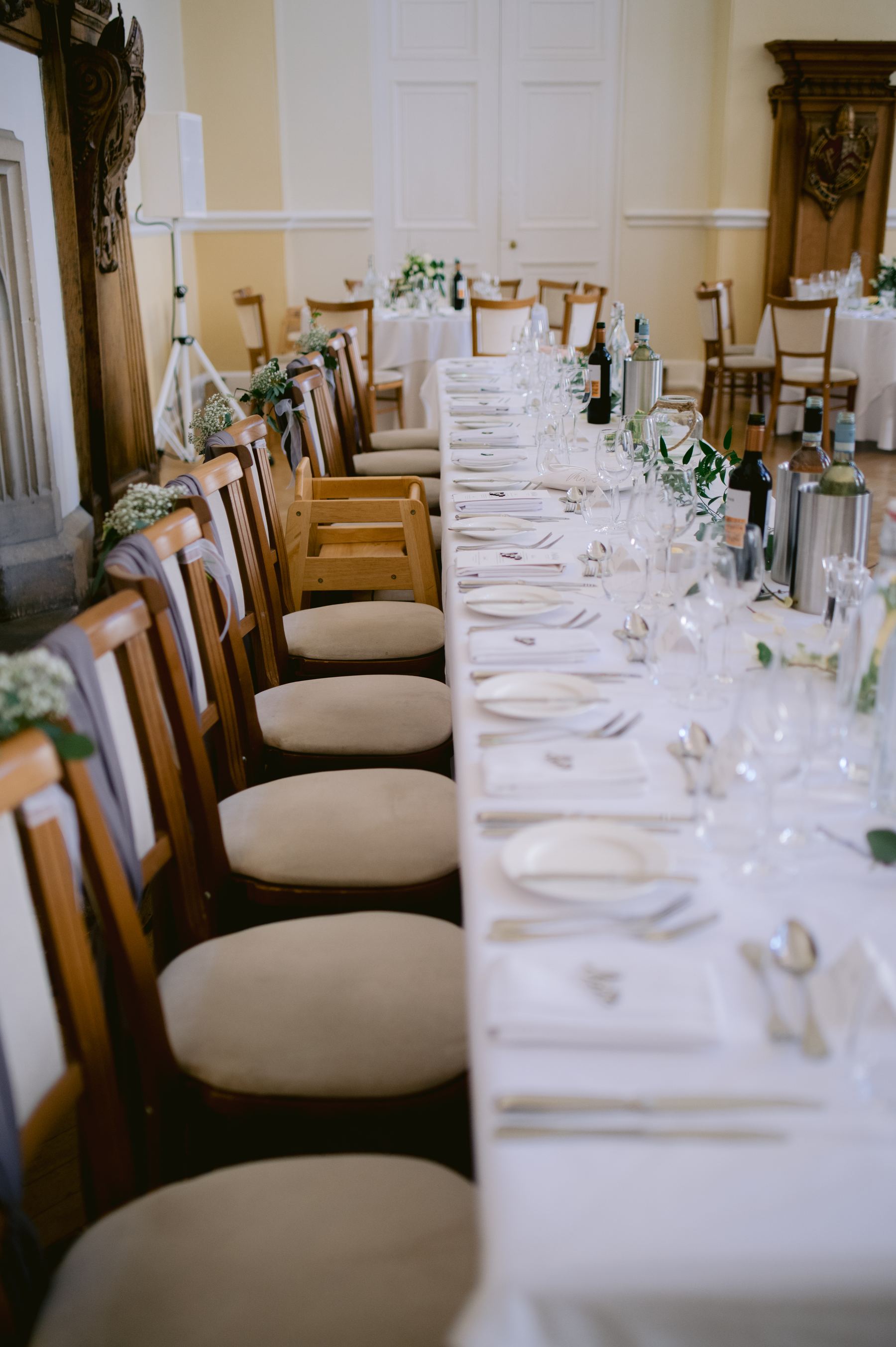 Wedding dinner table setting
